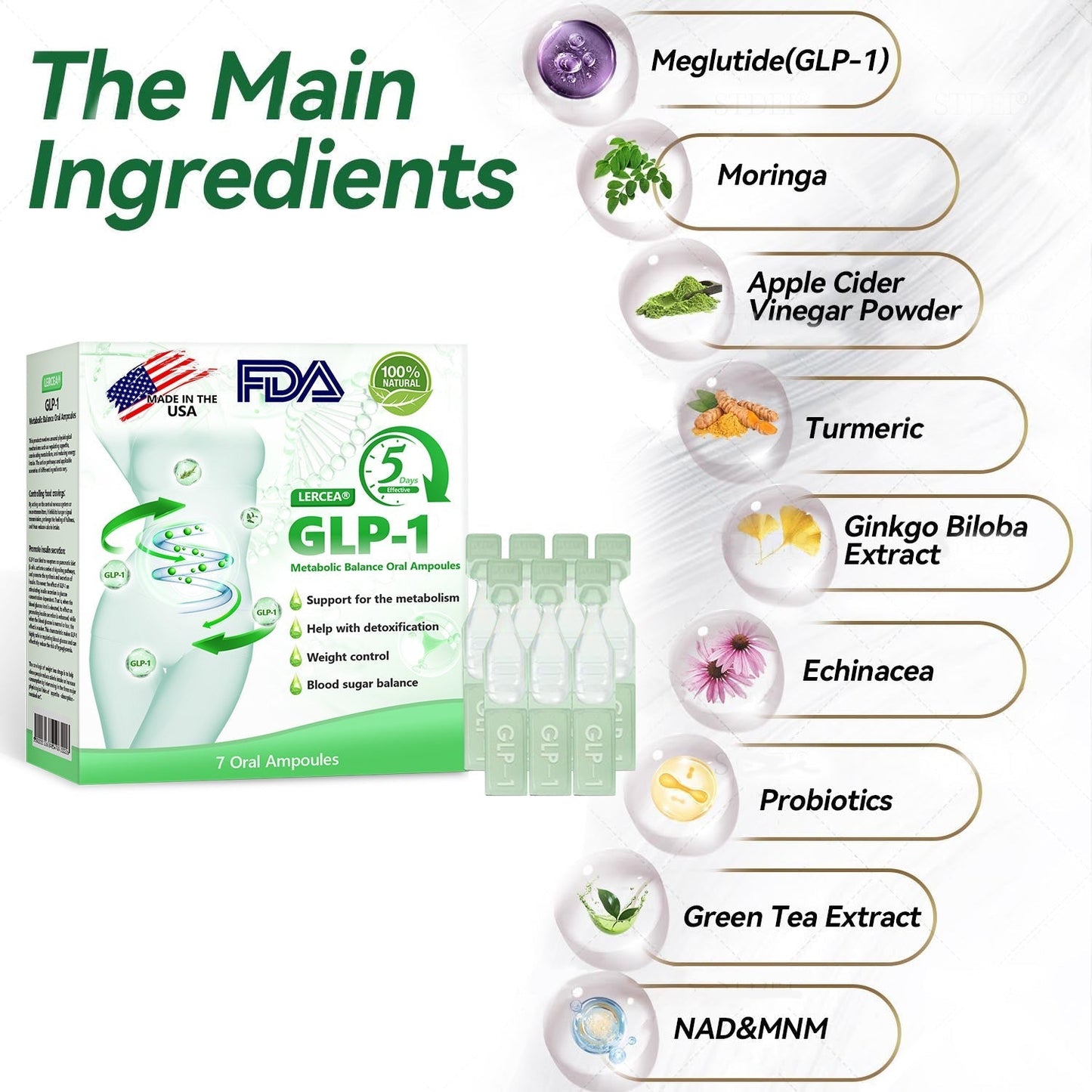 30% OFF🎁🎁𝐋𝙀𝑹𝐂𝗘𝗔® 𝑮𝗟𝐏-𝟭 Metabolic Balance Oral Ampoules👩‍⚕️